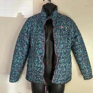 North Face Girls Reversible Jacket size large 14/16 in excellent condition